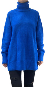 Sweater Azul Cuello Alto
