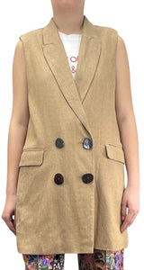 Chaqueta Beige Lino