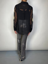 Blusa Traslucida Lentejuelas