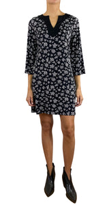 Vestido Negro Estampado