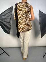 Blusa Asimétrica Animal Print