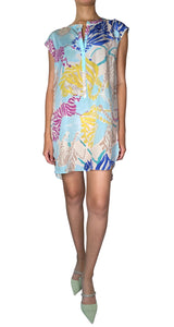 Vestido Mini Seda Floral