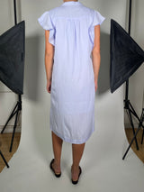 Vestido Celeste Volantes