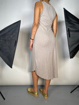 Vestido Midi Gris Tirantes