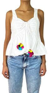 Blusa Fruncido Pompones