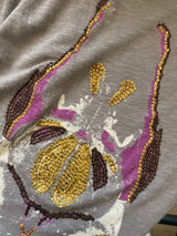 Polera Gris Lentejuelas