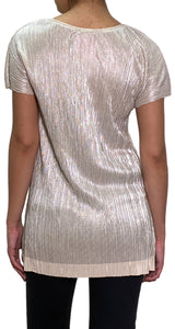 Blusa Plisada Metalizada