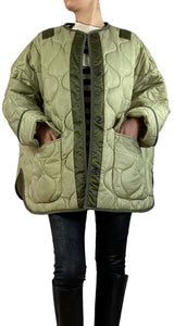 Parca Unisex Verde Botones