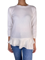 Sweater Blanco con Vuelos