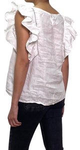 Blusa Blanca Volantes