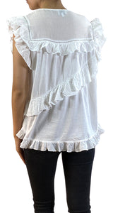 Blusa Blanca Volantes