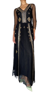 Vestido Maxi Diseño En Mostacillas