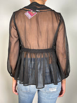 Blusa Traslucida Hilos Metalizados