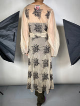 Kimono Beige Bordado