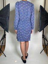 Vestido Azul Floreado