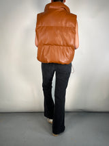 Parca Sin Mangas Cuero Vegano