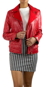 Chaqueta Cuero Rojo