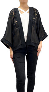 Chaqueta Negro Abierta