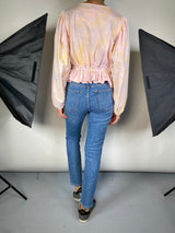 Blusa Mangas Aglobadas