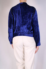 Blusa Velvet Azul Rey