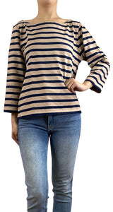 Polera Café a Rayas