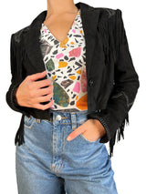 Chaqueta Cuero Flecos