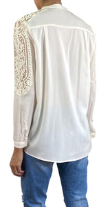 Blusa Encajes Crema