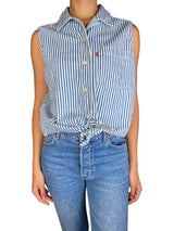 Blusa de Rayas Azul y Blanco
