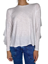 Polera Blanca Vuelos