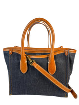 Cartera Denim Y Cuero