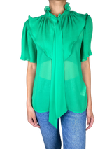 Blusa Verde Traslucida