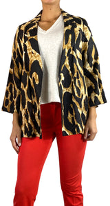 Blazer Lino Animal Print
