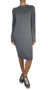 Vestido Lana y Cashmere Gris