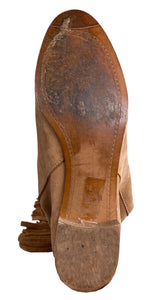 Botas Cuero Con Flecos