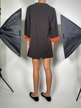 Vestido Negro Bordado