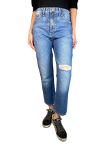 Jeans Straight High Rise Nevado