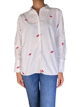 Blusa Blanca Bordado Langosta