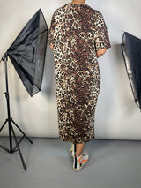 Vestido Midi Animal Print