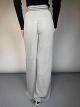 Pantalón Fruncido Fibras Metalizadas