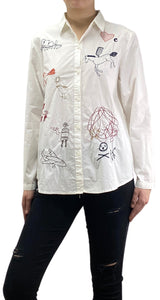 Blusa Blanca Bordada