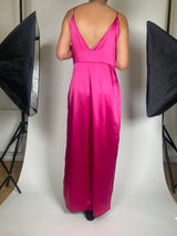 Vestido Fucsia Satinado