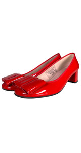 Zapatos Cuero Charol Rojo