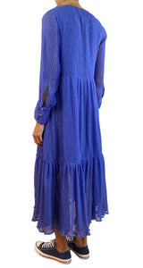 Vestido Azul Fruncido