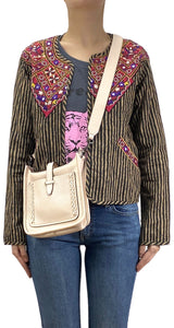 Bandolera Cuero Beige