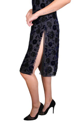 Vestido Flores Velvet