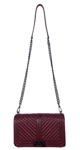 Cartera Cuero Burdeo