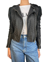 Chaqueta Cuero Flecos