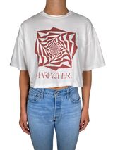 Polera Blanca Estampada