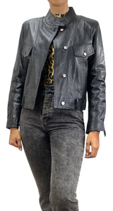 Chaqueta Cuero Negro