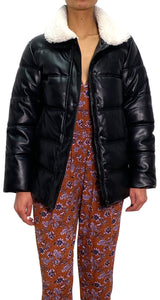 Chaqueta Acolchada Cuero Vegano